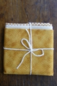 Picture of Gold Fabric & Tea Stained Cotton to finish design as shown