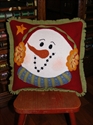 Picture of EarMuff Snowman Pillow