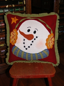 Picture of EarMuff Snowman Pillow