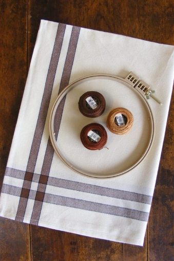 Picture of Chocolate Stripe Tea Towel