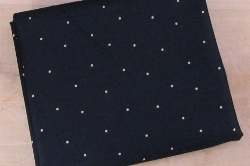 Picture of Black Cotton with Tea-dyed polka-dots