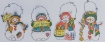Picture of Snowy Day Snowmen Ornaments - Counted Cross Stitch - Kit