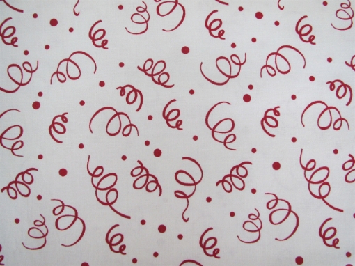 Picture of White Curlicues Cotton