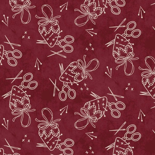 Picture of Strawberry Pin Cushion Red Cotton Fabric