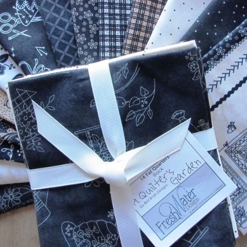 Picture of Black Fat Quarter Pack - A Quilter's Garden Collection
