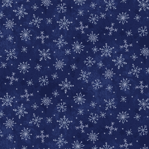 Picture of Snow Happens  Snowflakes Dark Blue