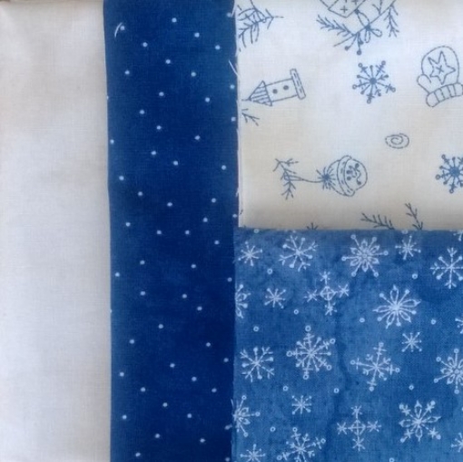 Picture of Yard of Snowmen Fabric Packet - Blue