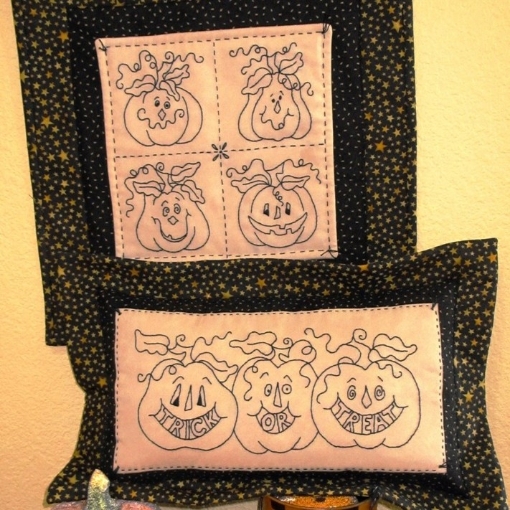 Picture of Trick or Treat Pumpkins - Machine Embroidery Pattern Shipped
