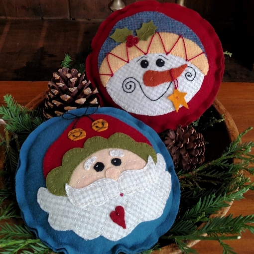 Picture of Santa & Snowman Pin Cushions