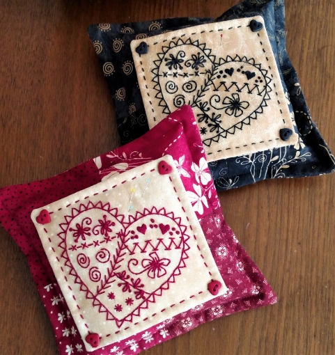 In Stitches Sampler Pin Cushion - Hand Embroidery Pattern