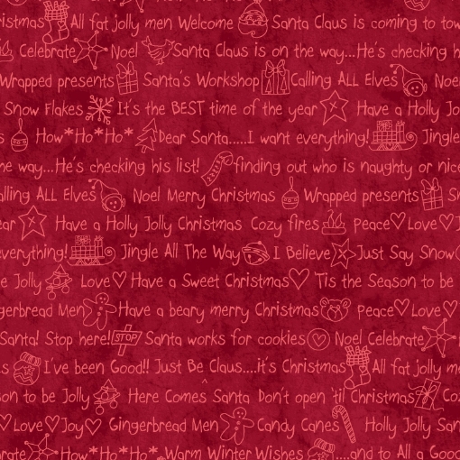 Picture of Just Be Claus Words - Red