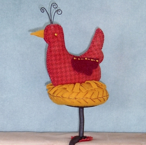Bird Brain Birdie Make-Do - Wool Applique Pattern