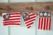 Picture of American Flaglette Trio - Wool Applique Pattern - Shipped