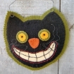 Scaredy Cat Halloween Face - Wool Applique Pattern
