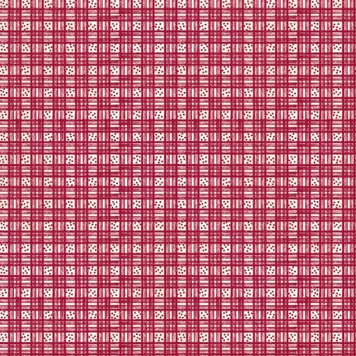 Picture of Dotted Plaid - Natural/Red