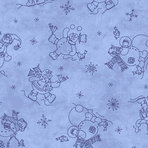 Picture of Roly-Poly Snowmen Fun - Blue