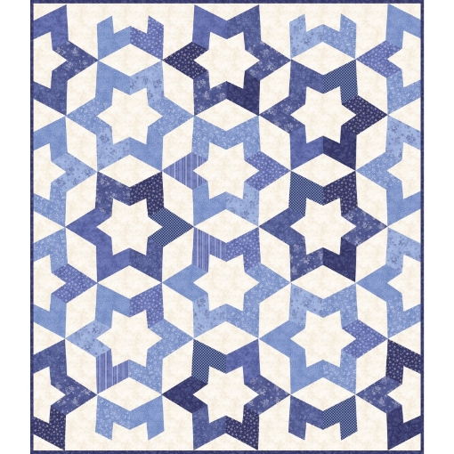 Picture of Hollow Star Roly-Poly Snowmen Quilt - Complete Kit