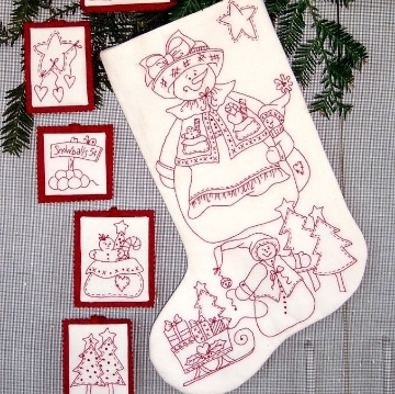 Unique and Creative RedWork Designs, RedWork Patterns and Embroidery Kits