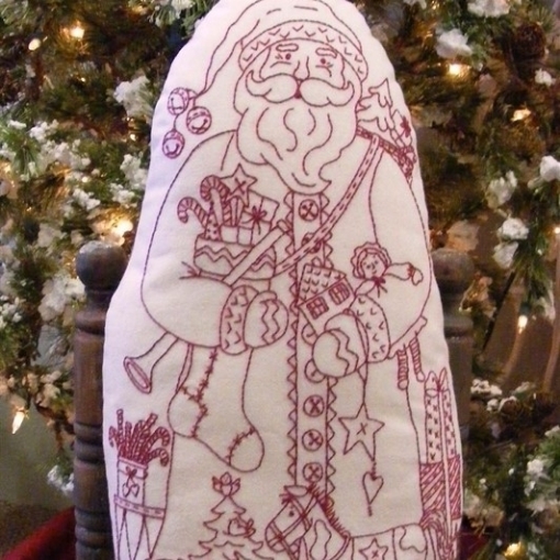 Santa Claus Doorstop - Hand Embroidery Pattern - Shipped
