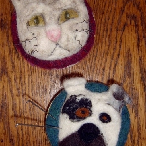 Needle Felting Pet Pin Cushions