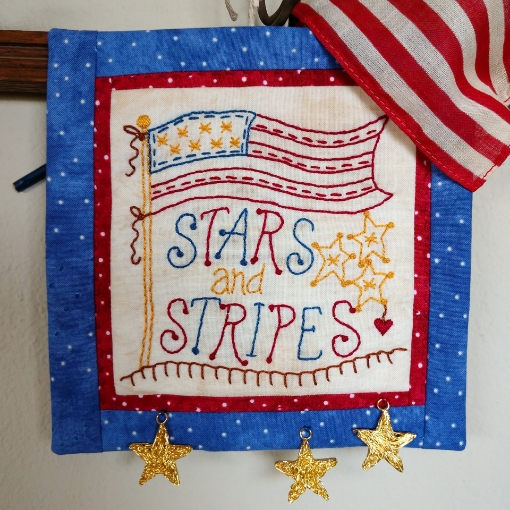 Picture of Stars and Stripes - Machine Embroidery Pattern - Download