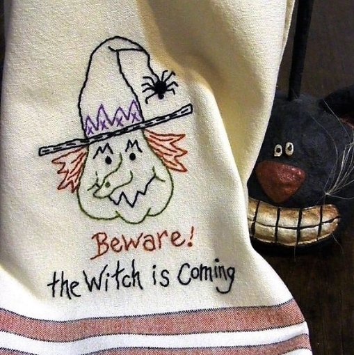 Beware! The Witch is Coming Embroidery Pattern