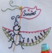 Summer Picnic Ant Embroidery Pattern