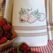 Strawberry Tyme Tea Towel Embroidery Pattern