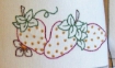 Strawberry Tyme Tea Towel Embroidery Pattern