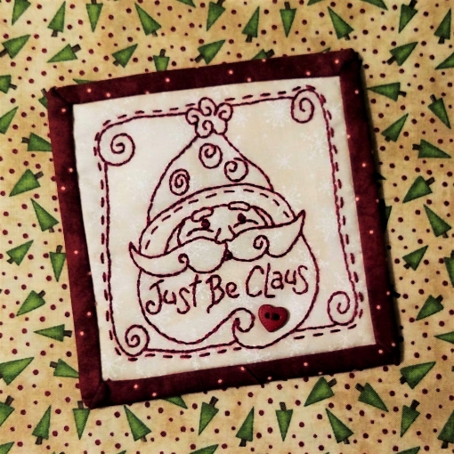 Just Be Claus Embroidery Pattern
