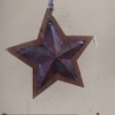 Metal Star on Wooden Base Ornament