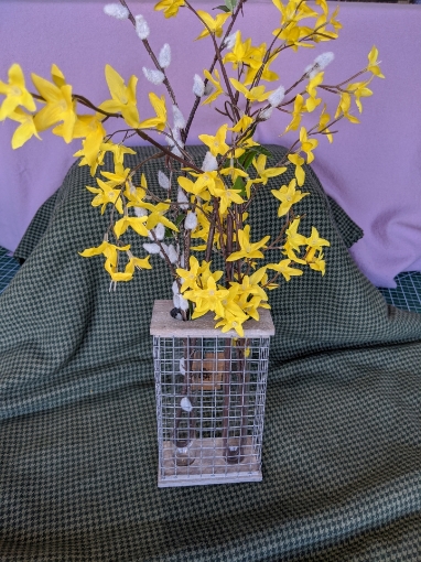 Picture of Large Double Test Tube Vase in Crate