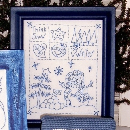 Winter Snowman Hand Embroidery Pattern