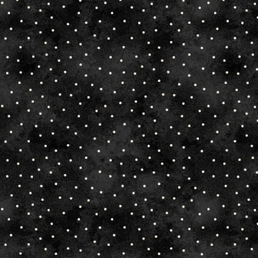 Picture of Scattered Dots Black Cotton Fabric