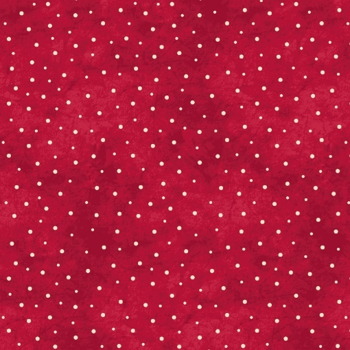 Sprinkled Dots - Red / Natural Cotton Fabric