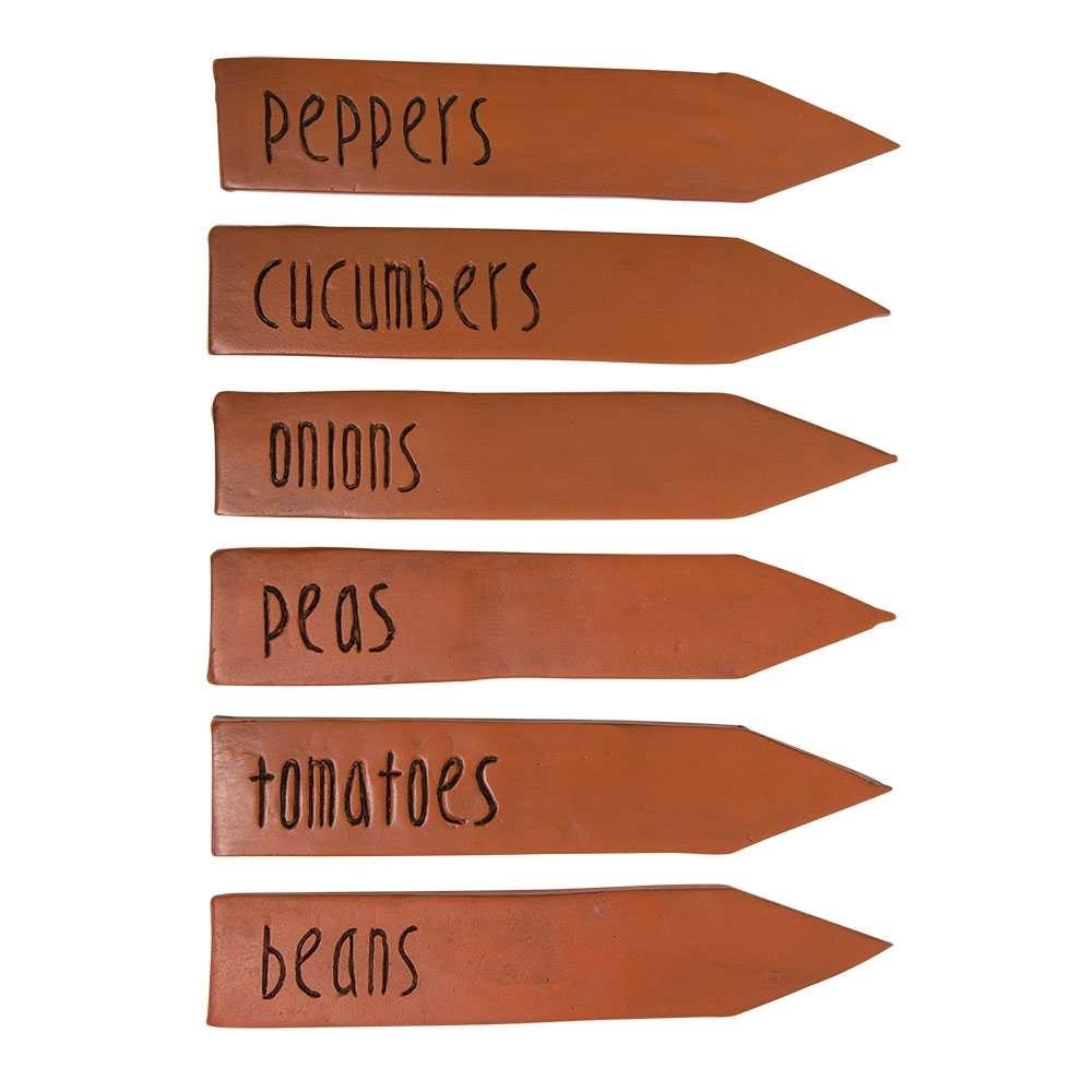 Mark your Veggies in the Garden! 6 pottery stakes.