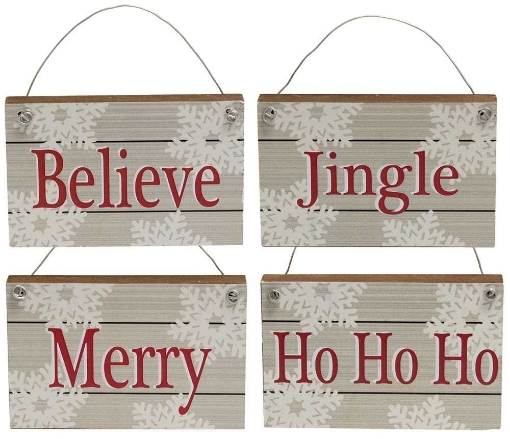 Picture of Jingle Snowflake Ornament / Set of 4