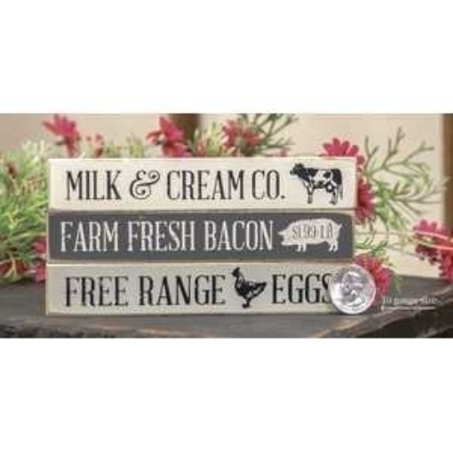 Picture of Farm Fresh Bacon Mini Signs - Set of 3