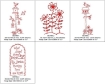 Birdhouse Garden Machine Embroidery Pattern