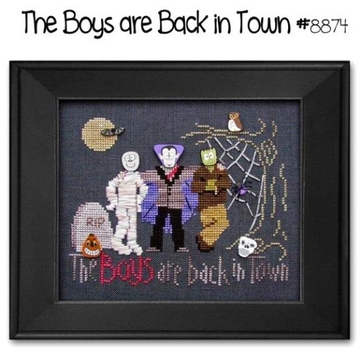 Picture of The Boys are Back in Town Button / Cross Stitch