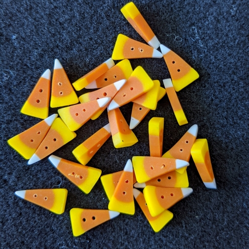 Candy Corn Buttons to add charm to your Halloween designs 3 sizes