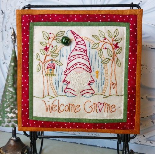 Picture of Welcome Gnome - Machine Embroidery Pattern - Download