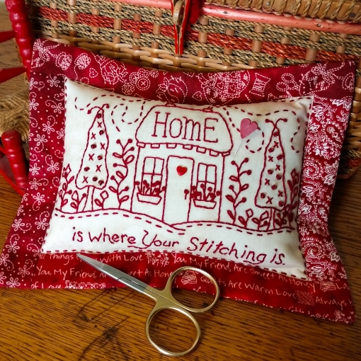 Home For Stitching Pin Cushion - Machine Embroidery Pattern
