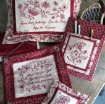 Floral Scroll RedWork Hand Embroidery Pattern