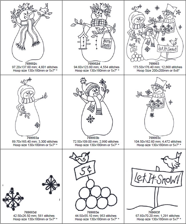 Snow Much Fun Quilt - Machine Embroidery Pattern - Download