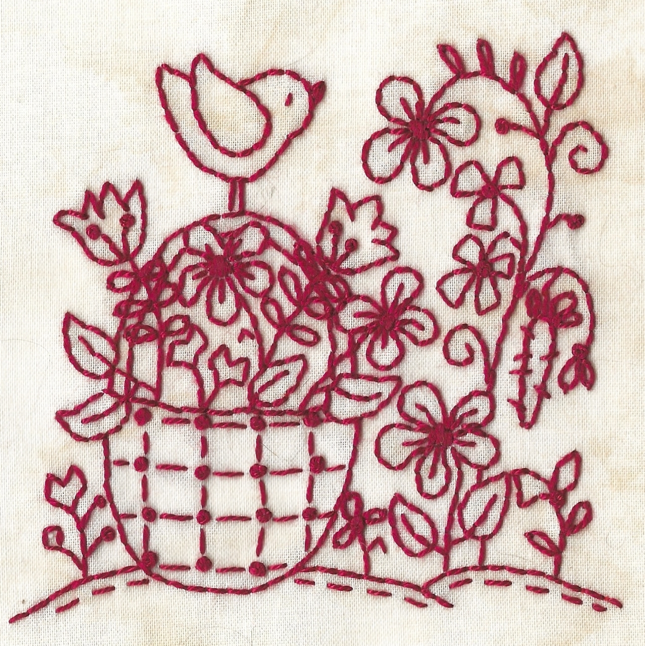 Bunny's Spring Garden - Machine Embroidery Pattern - Download