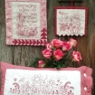 Spring Garden RedWork Hand Embroidery Pattern