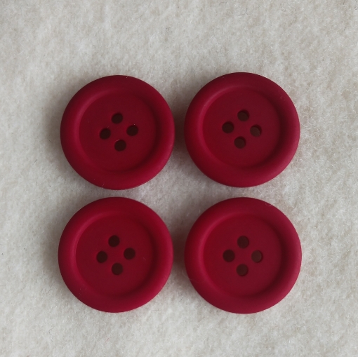 Picture of Red 4 Hole Buttons (Pack of 4)