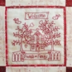 Picture of Home and Heart RedWork Quilt - Hand Embroidery Pattern - Shipped