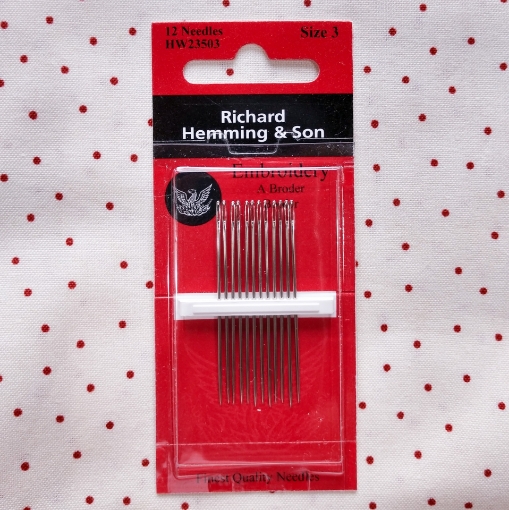 Richard Hemming Needles for Perle Cotton 12/Pack